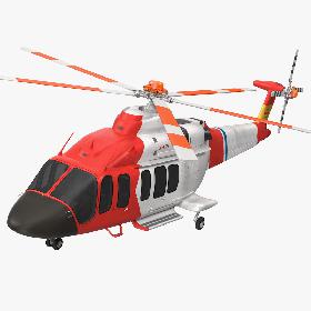 Bell 525 Relentless Paramedic Helicopter 3D model